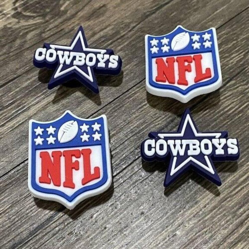 DALLAS COWBOYS NFL SET OF 4 SHOE CHARMS FOR CROCS